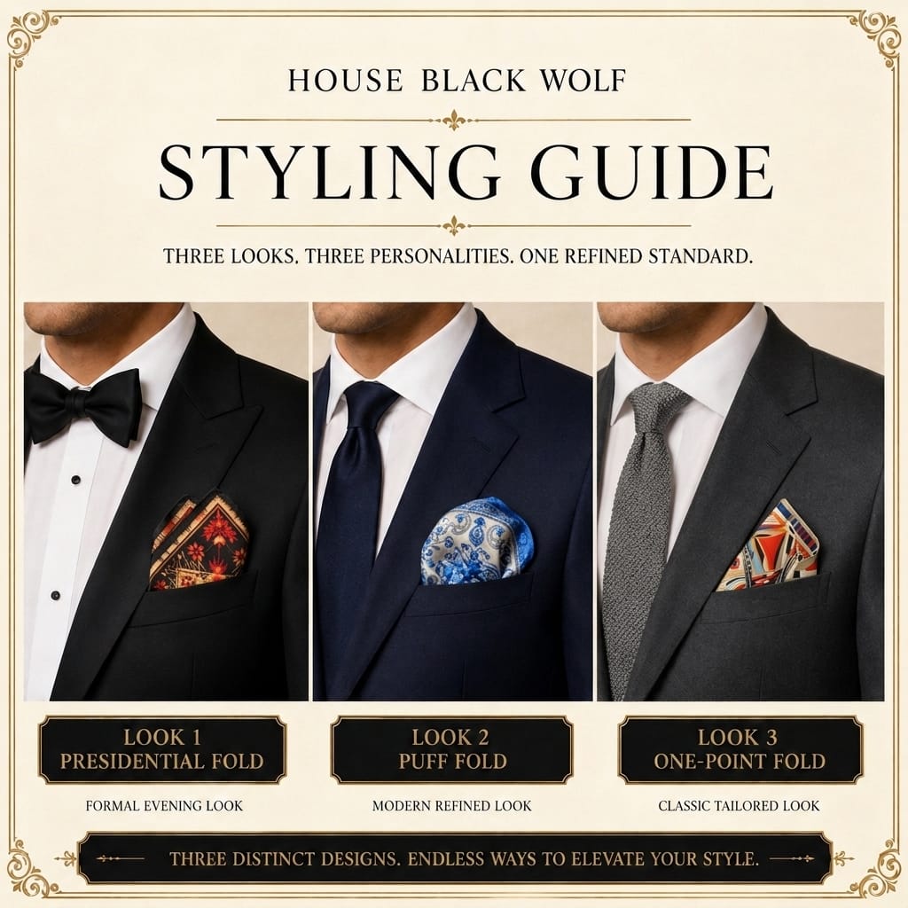 PACK OF 3 POCKET SQUARES