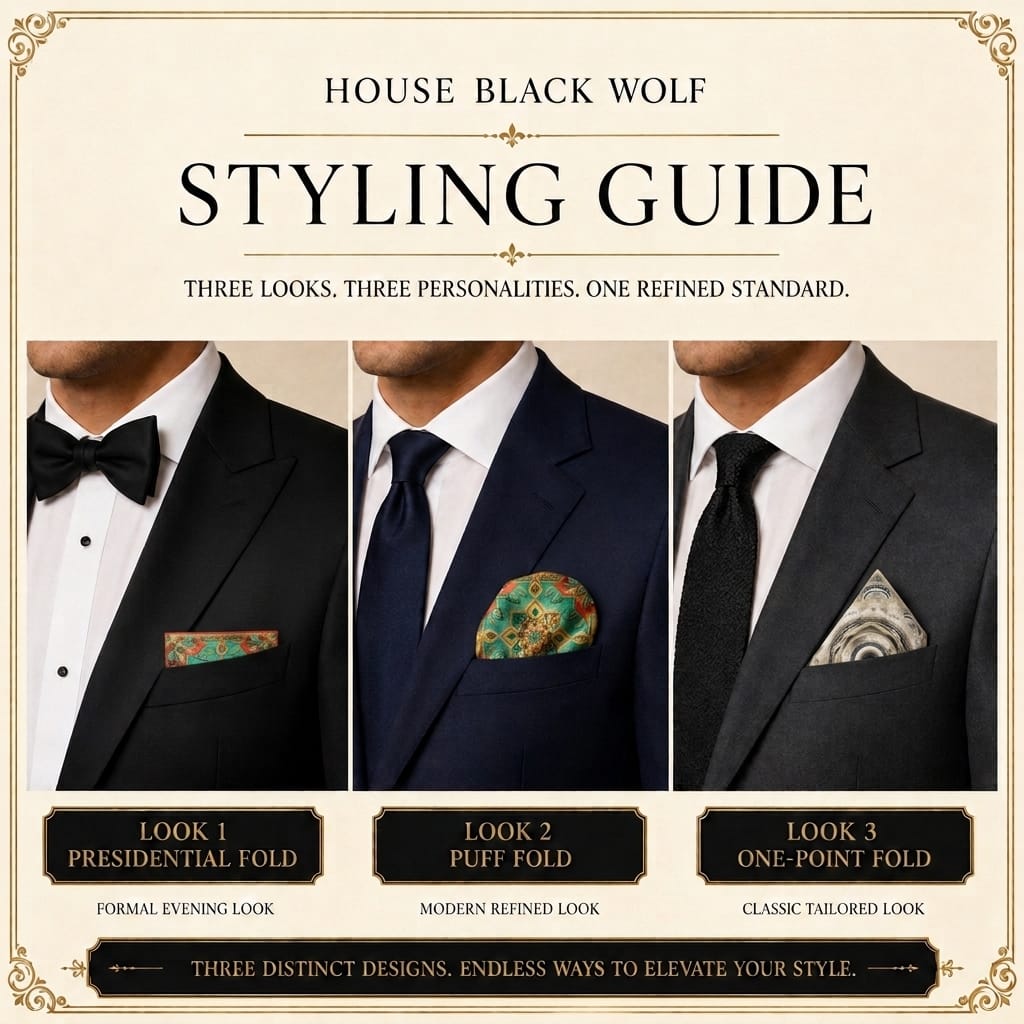 PACK OF 3 POCKET SQUARES
