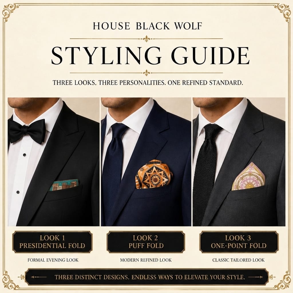 PACK OF 3 POCKET SQUARES