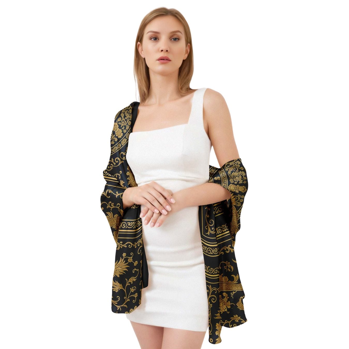 FRONTIER SHEPHERD SILK  LONG LADIES SCARF