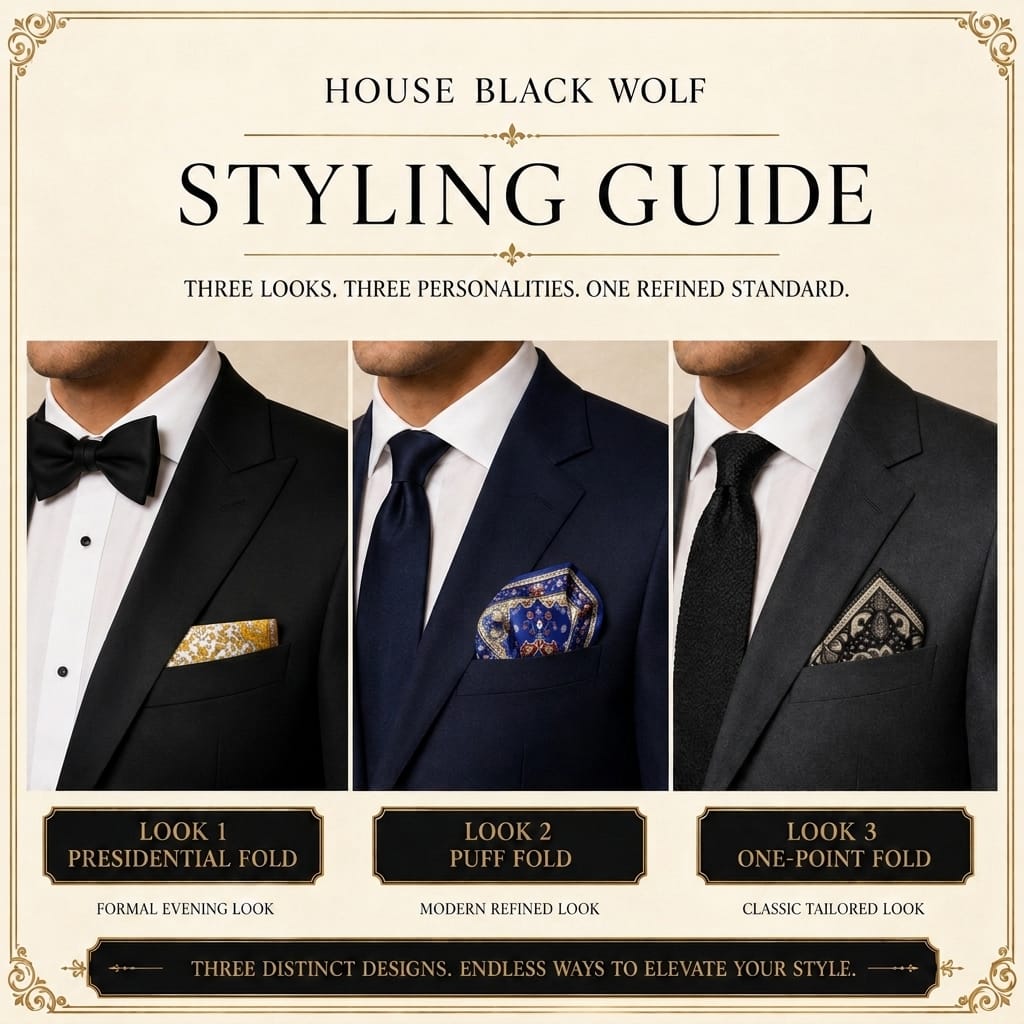 PACK OF 3 POCKET SQUARES