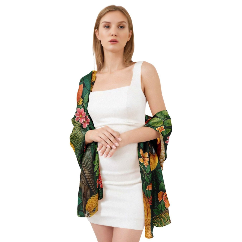 AVIAN PARADISE SILK LONG LADIES SCARF