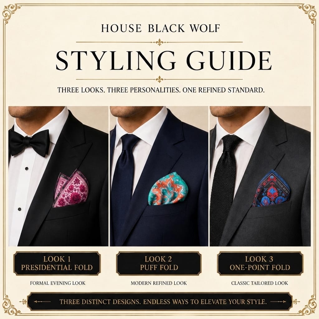 PACK OF 3 POCKET SQUARES