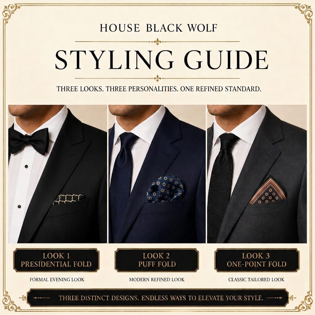PACK OF 3 POCKET SQUARES