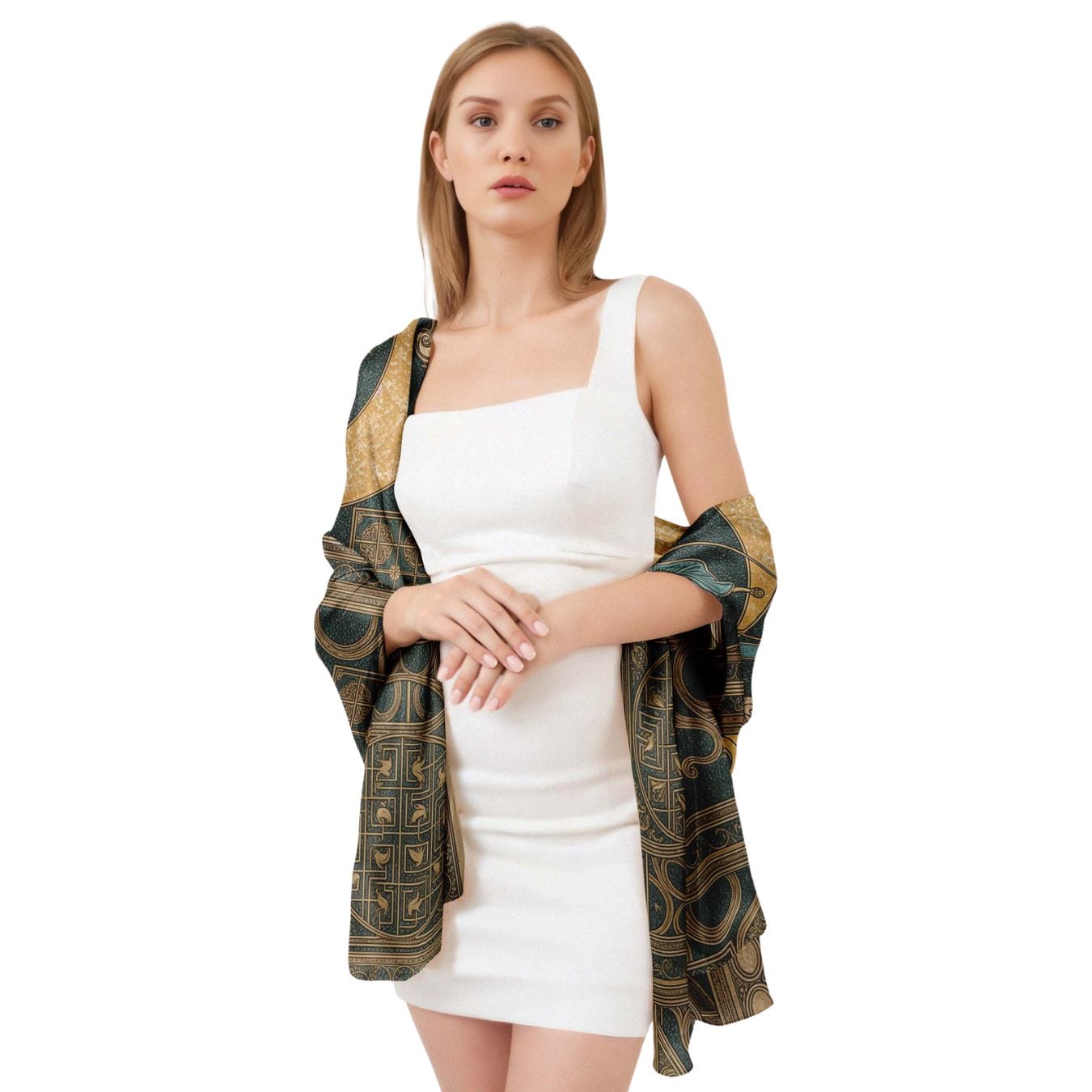MYSTIC MOON SILK LONG LADIES SCARF