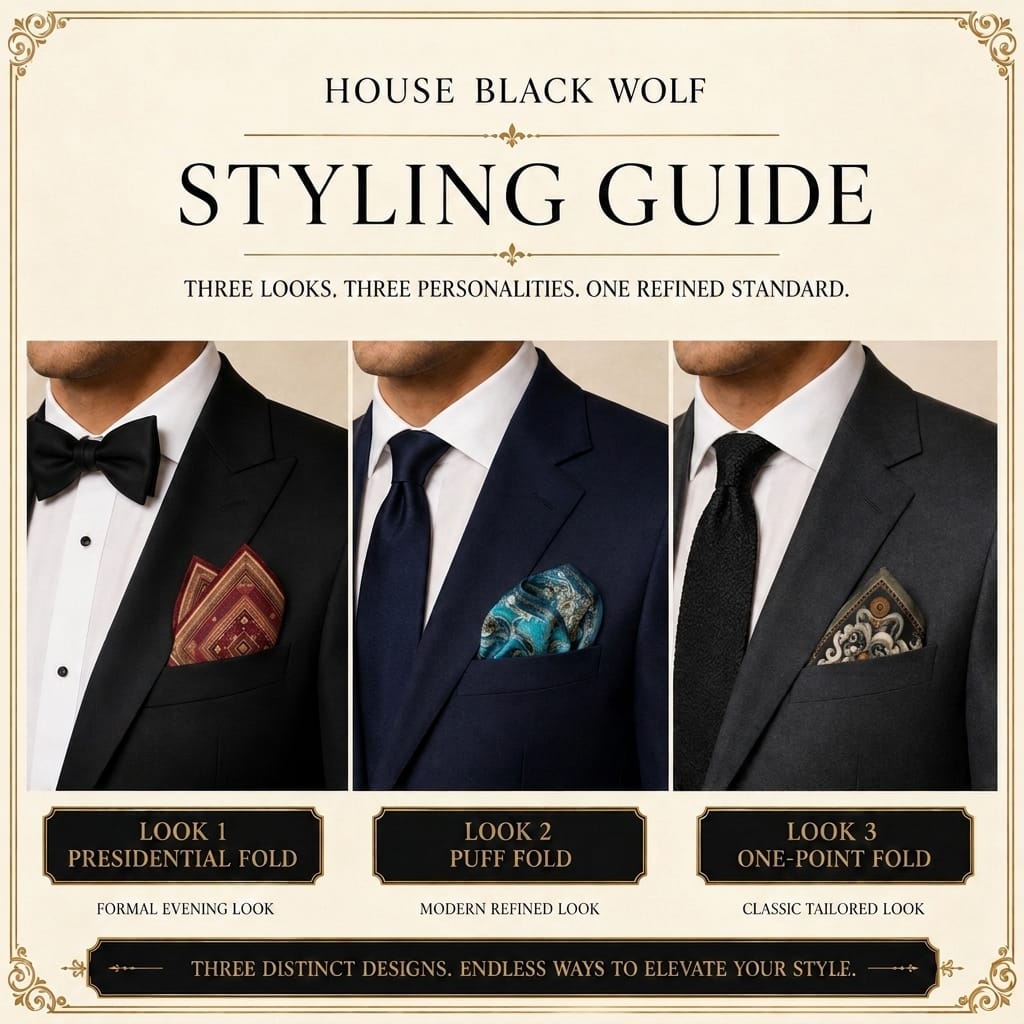 PACK OF 3 POCKET SQUARES