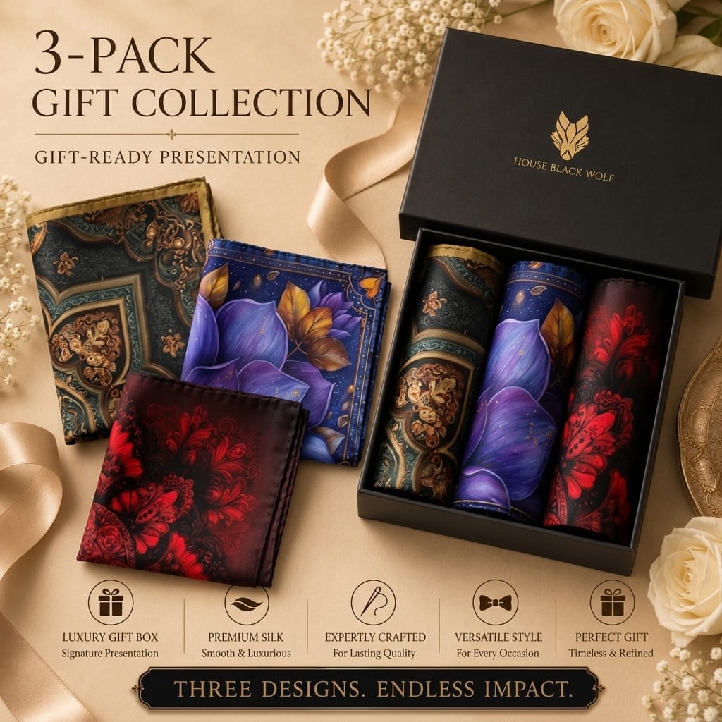PACK OF 3 POCKET SQUARES