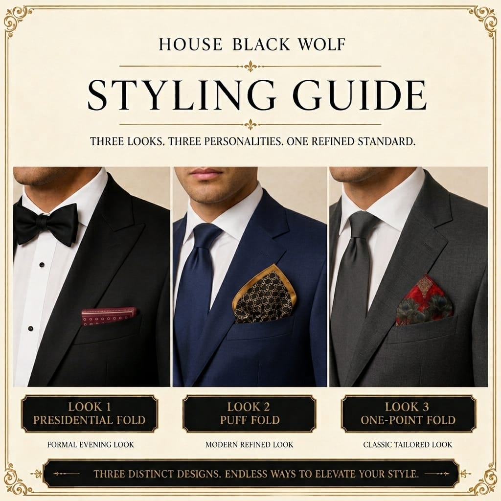 PACK OF 3 POCKET SQUARES