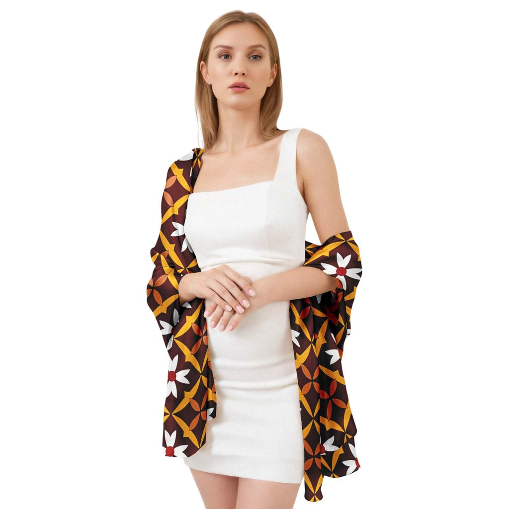 RETRO BLOOM SILK LONG LADIES SCARF