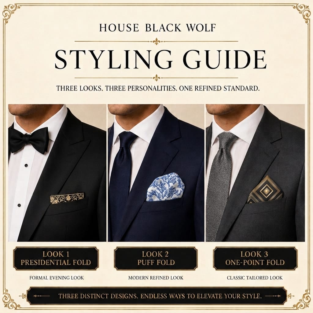 PACK OF 3 POCKET SQUARES