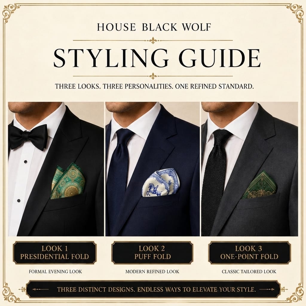 PACK OF 3 POCKET SQUARES