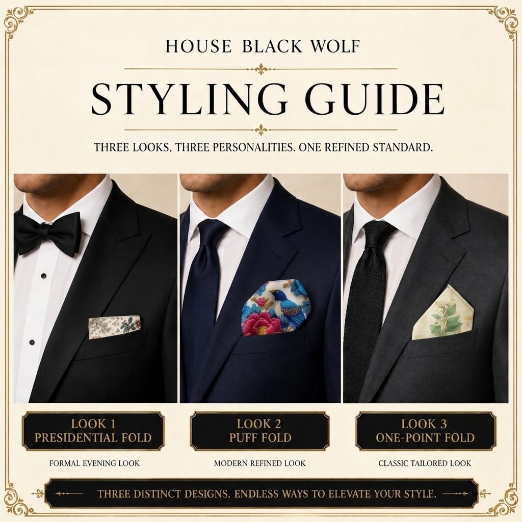 PACK OF 3 POCKET SQUARES
