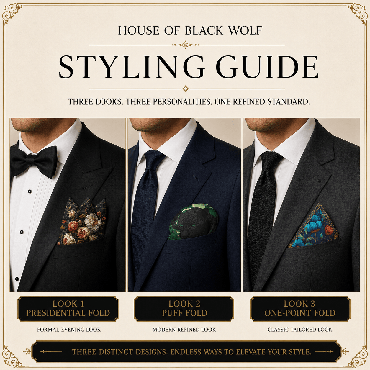PACK OF 3 POCKET SQUARES