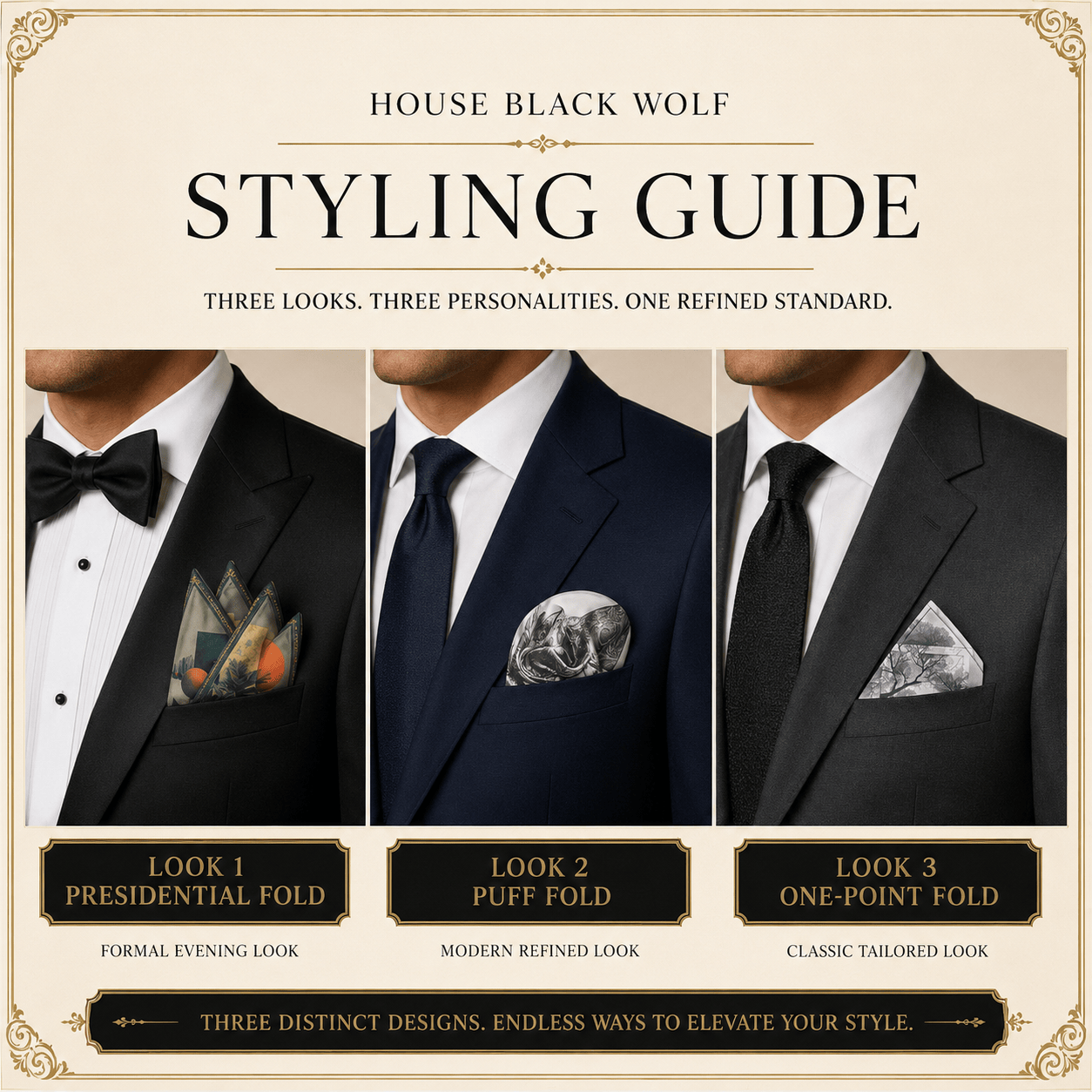 PACK OF 3 POCKET SQUARES
