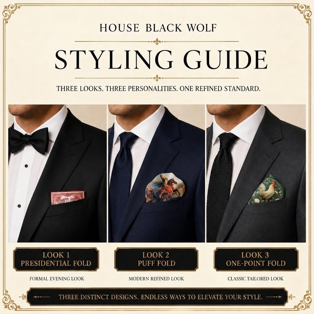 PACK OF 3 POCKET SQUARES
