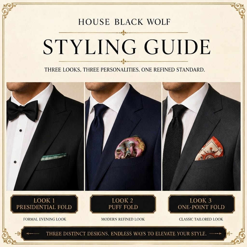 PACK OF 3 POCKET SQUARES