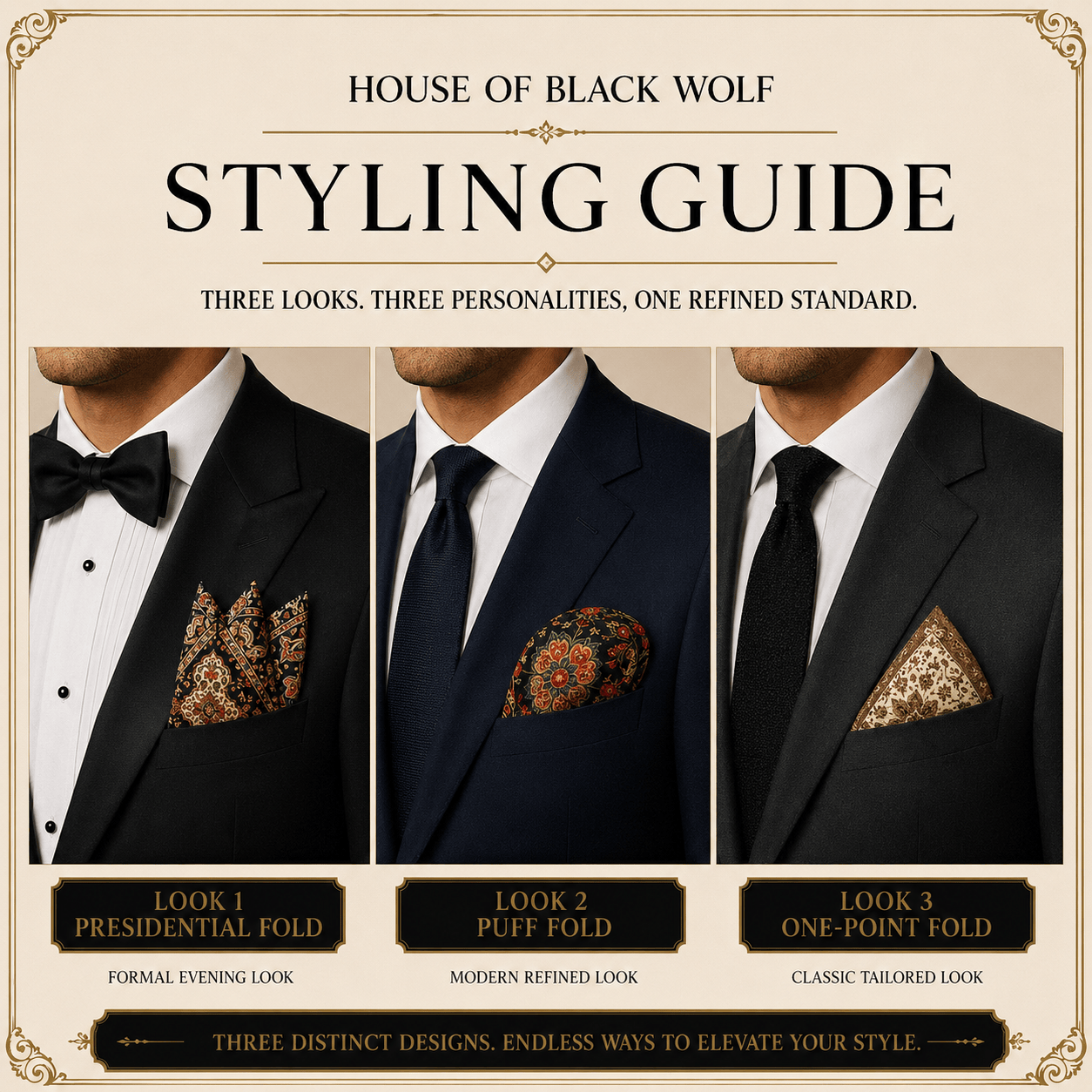 PACK OF 3 POCKET SQUARES