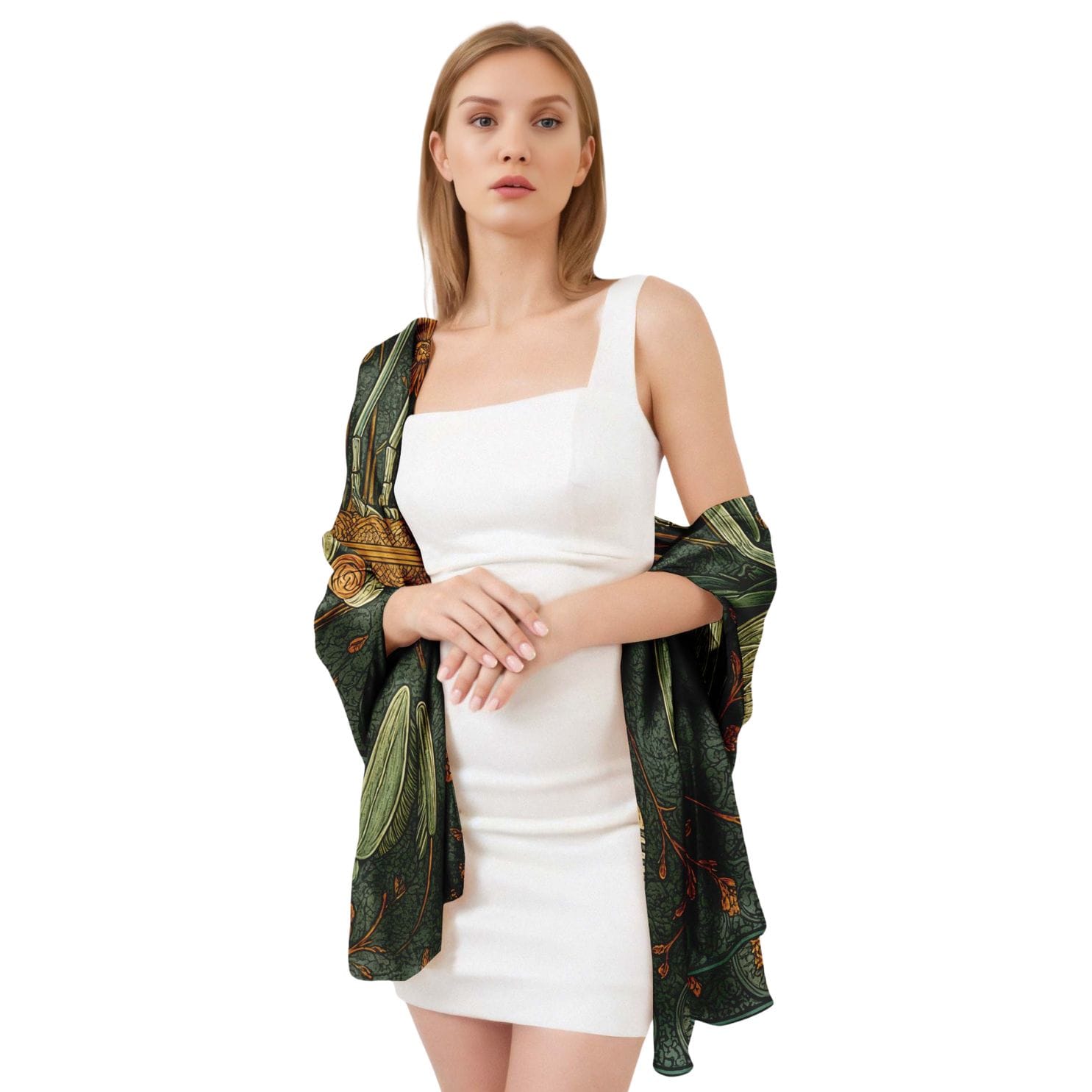 THE MANTIS SERENADE SILK LONG LADIES SCARF
