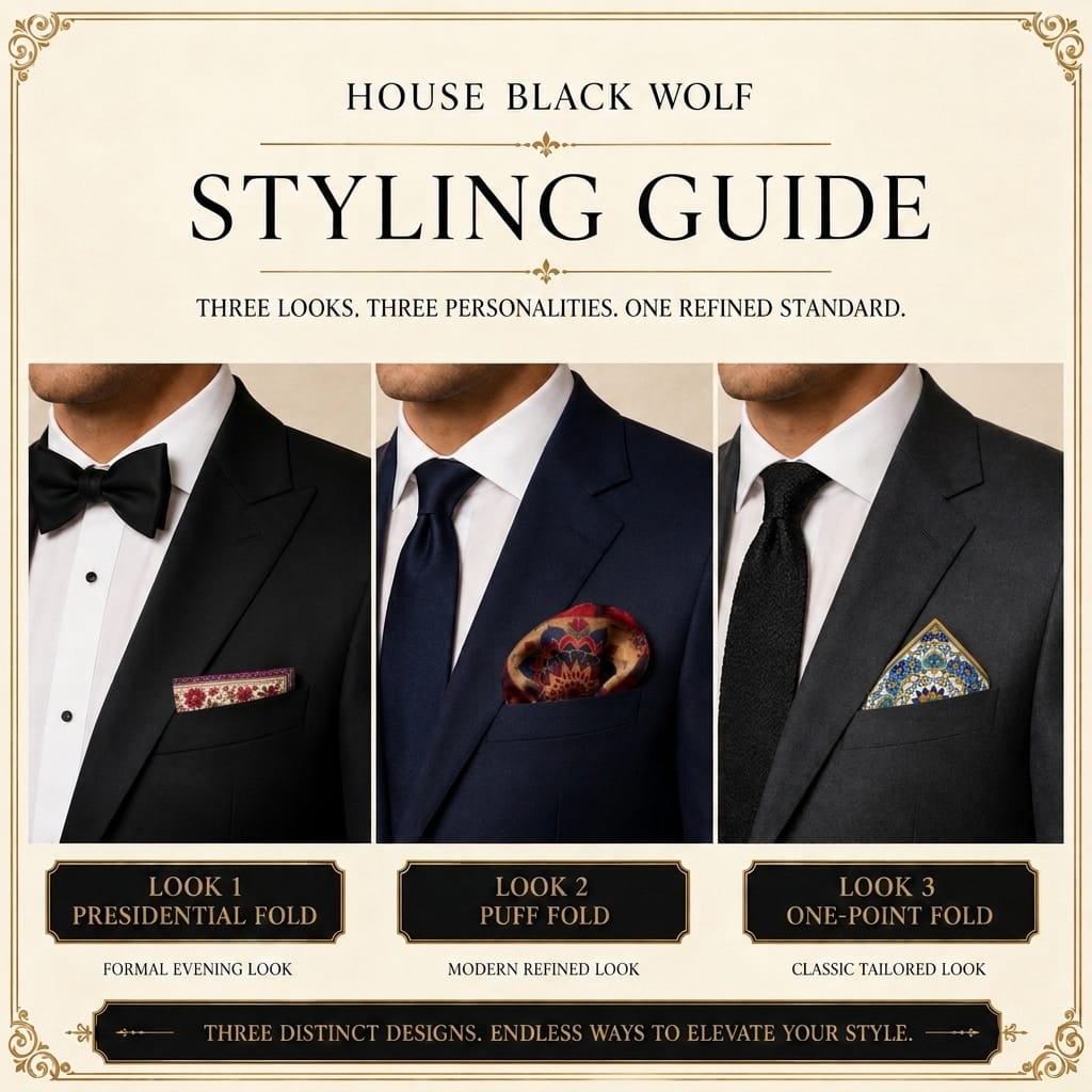 PACK OF 3 POCKET SQUARES