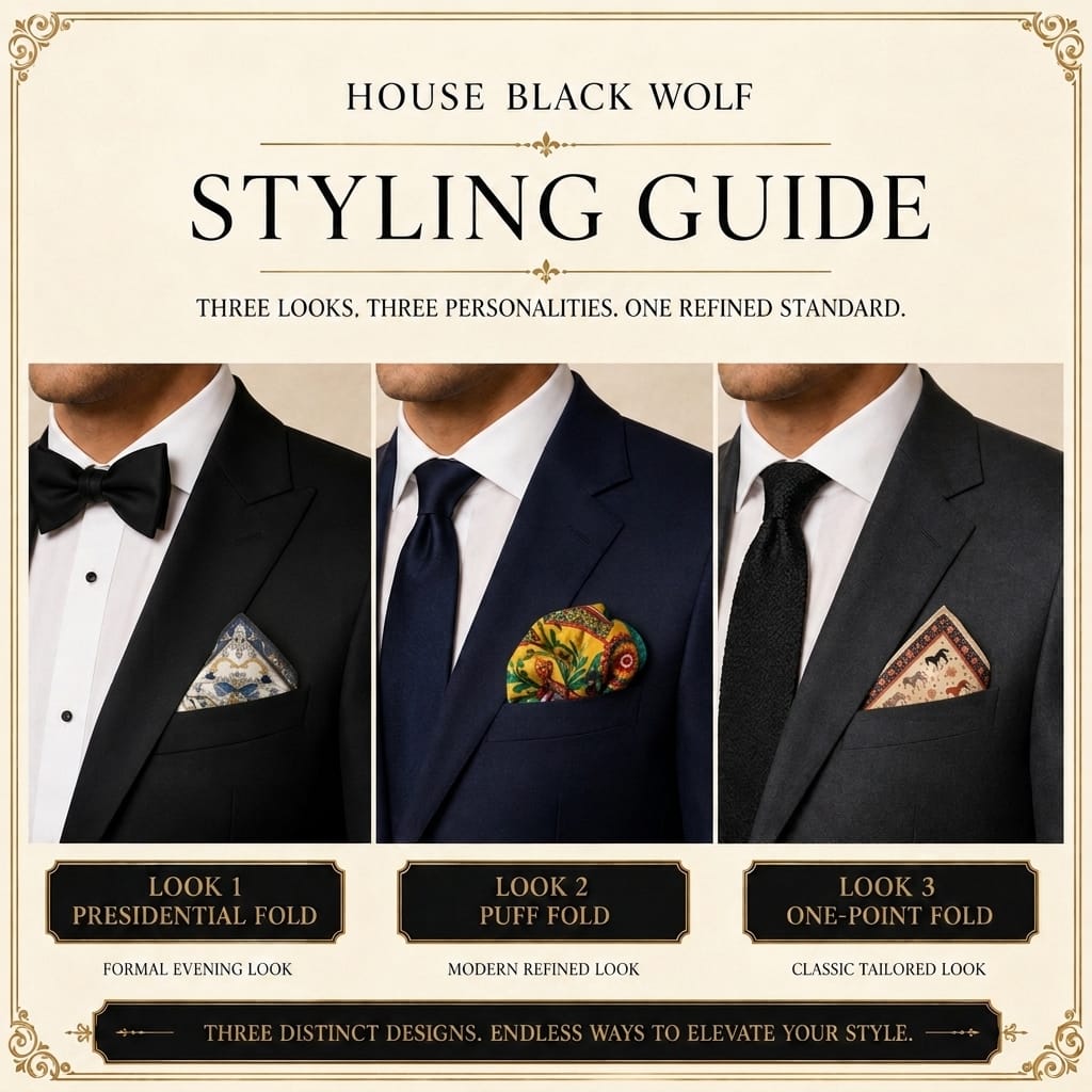 PACK OF 3 POCKET SQUARES