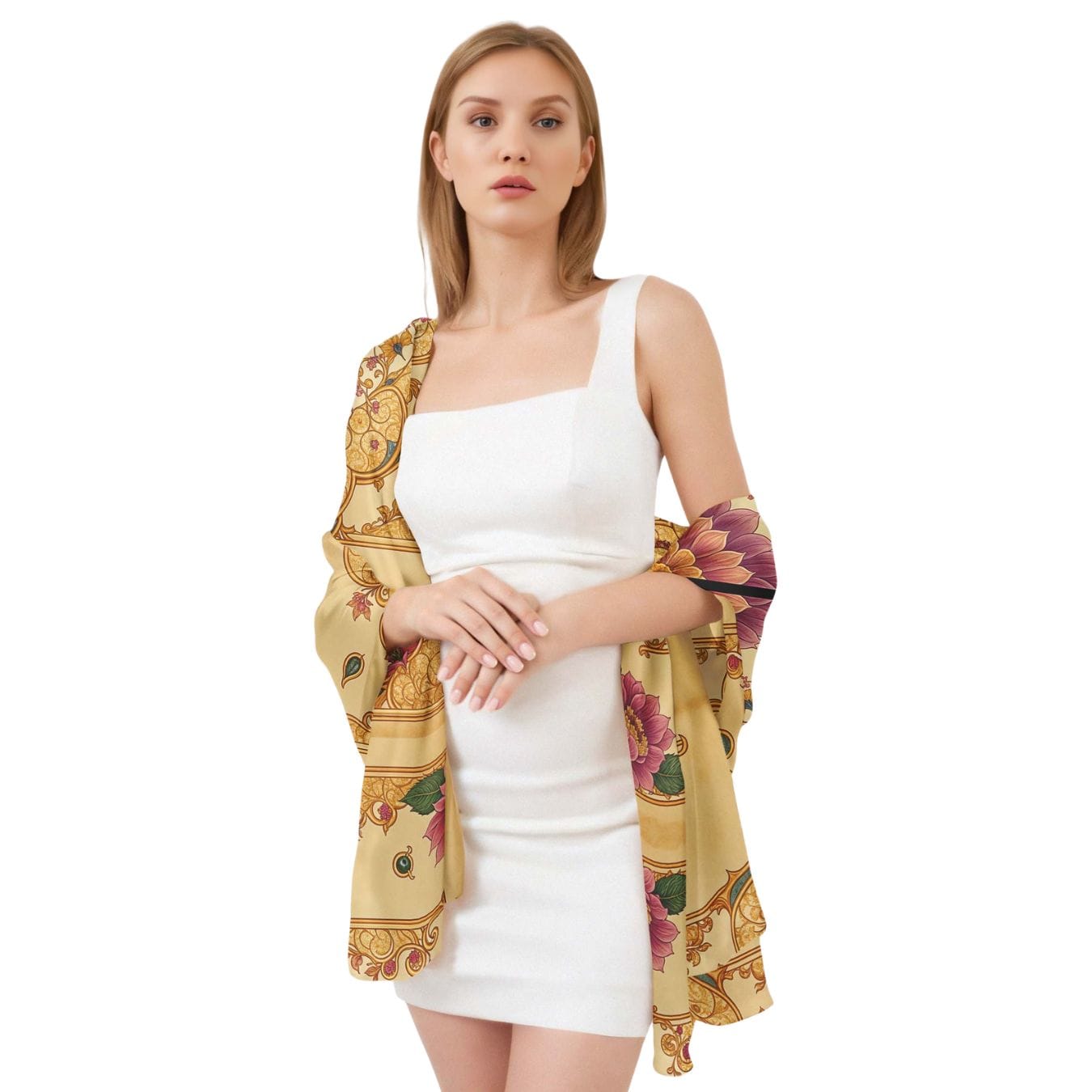 MAJESTIC LOTUS SILK LONG LADIES SCARF