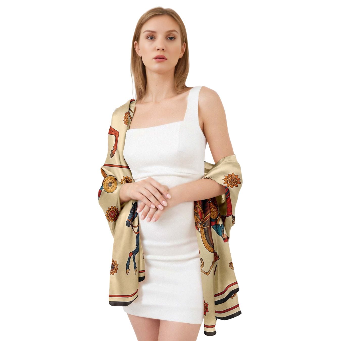 EQUESTRIAN PARADE SILK LONG LADIES SCARF
