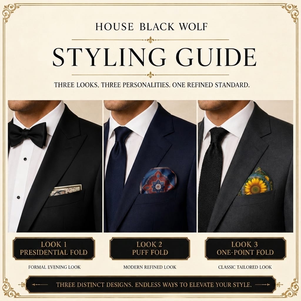 PACK OF 3 POCKET SQUARES