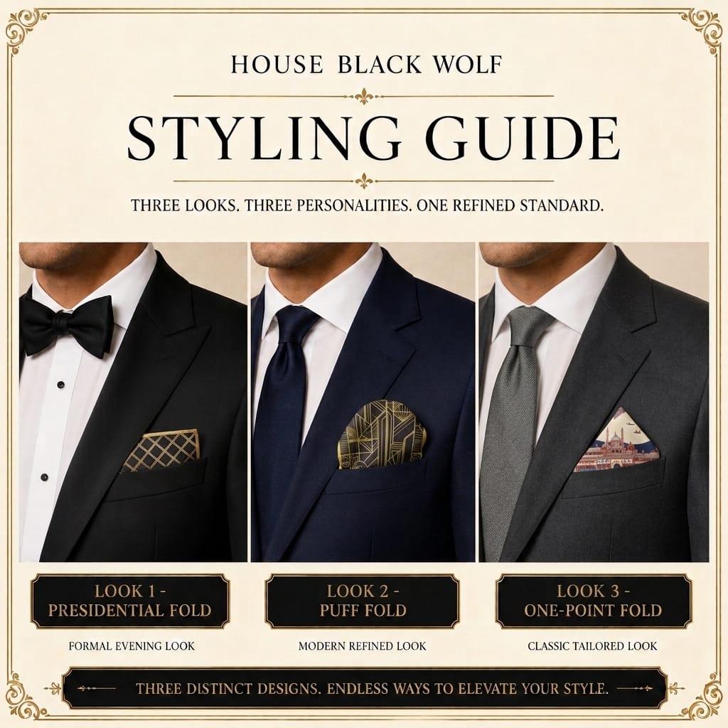 PACK OF 3 POCKET SQUARES