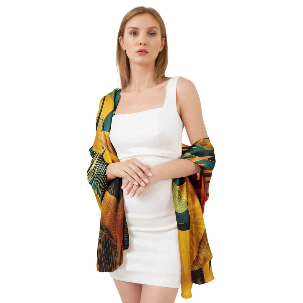 WILD LEAF HORIZON SILK LONG LADIES SCARF