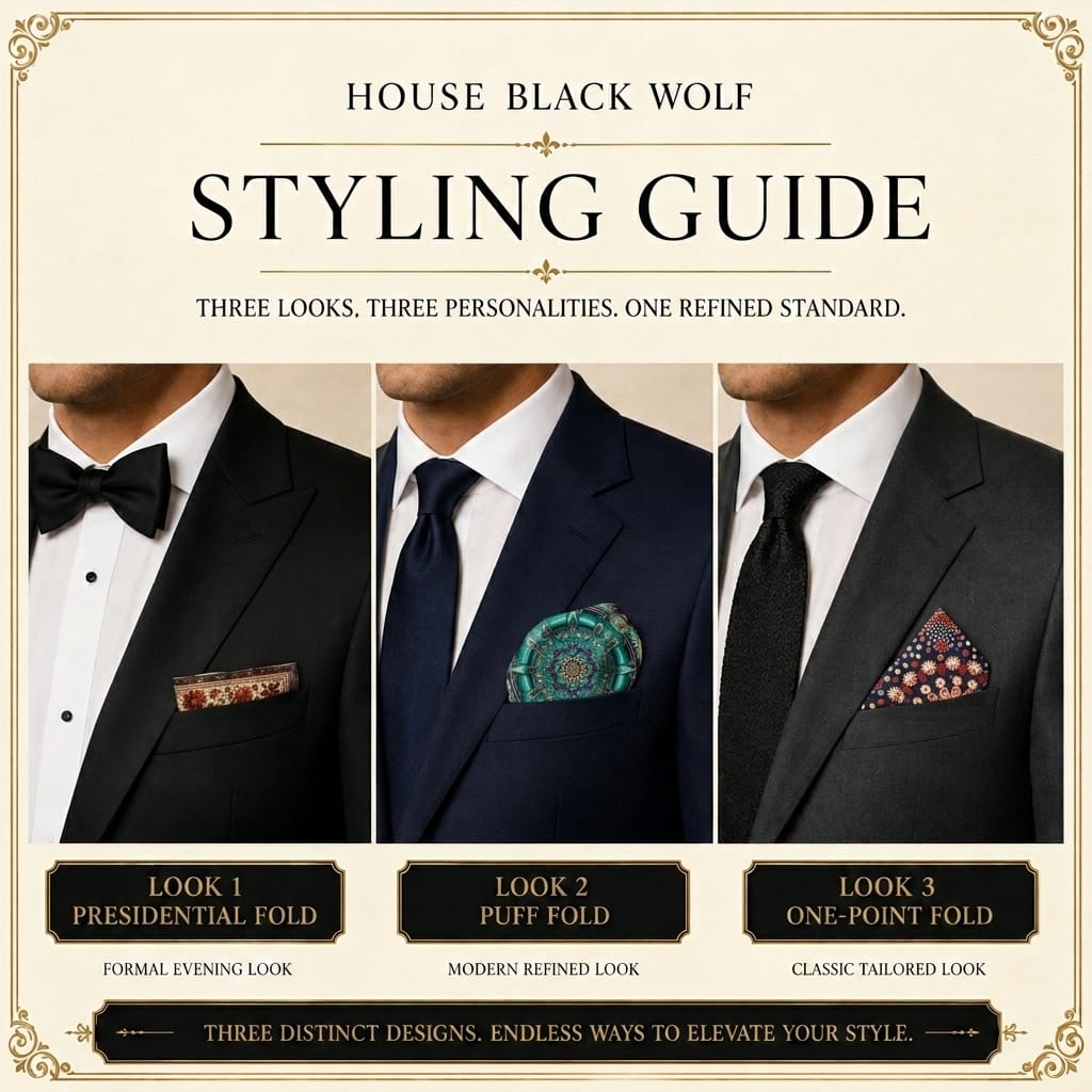 PACK OF 3 POCKET SQUARES