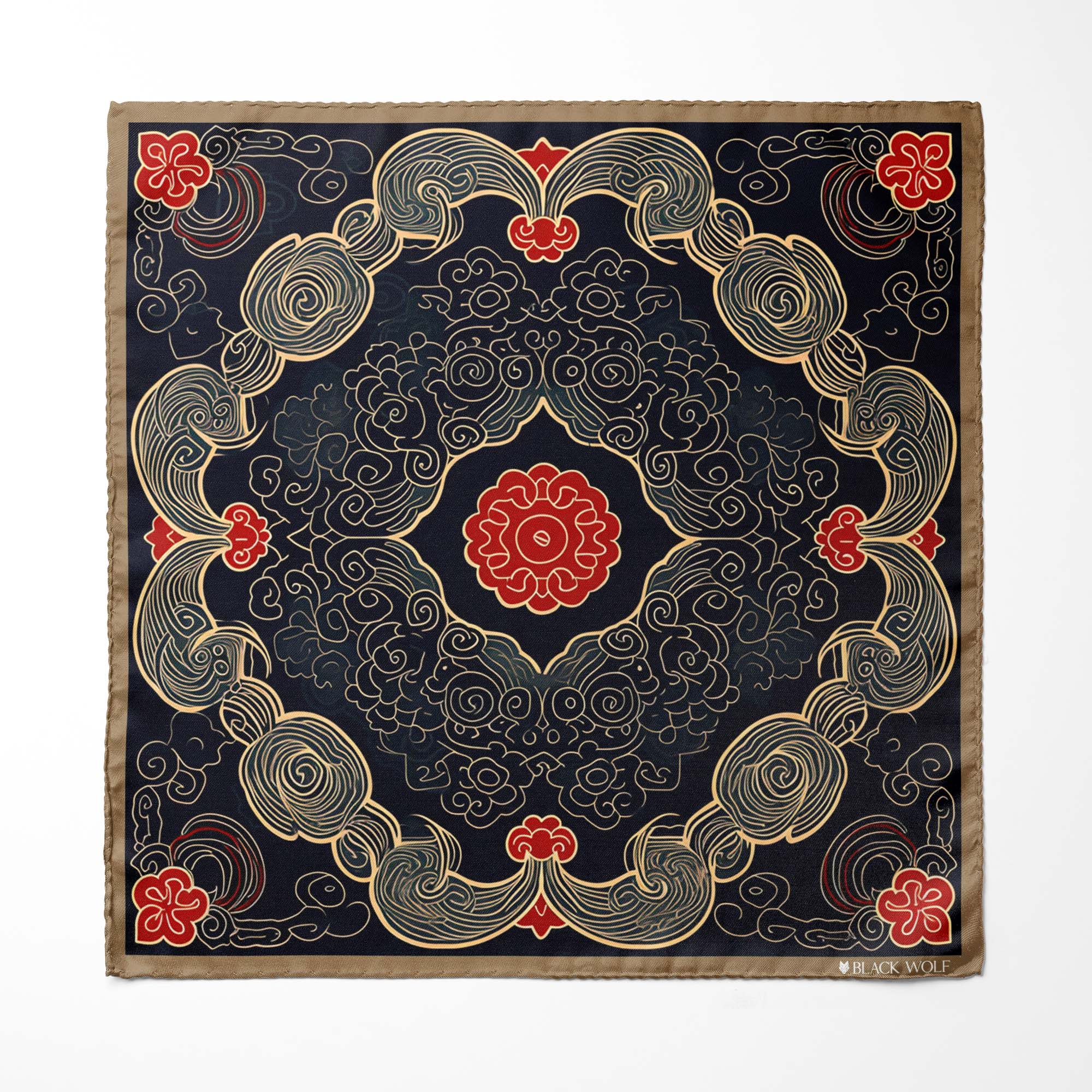 ABSTRACT IKAT MEN SCARF AND POCKET SQUARE SET – PREMIUM COLLECTION