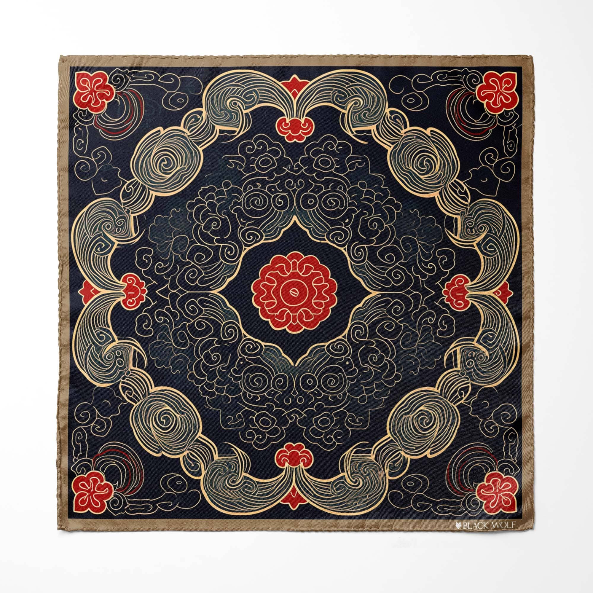 ABSTRACT IKAT MEN SCARF AND POCKET SQUARE SET – PREMIUM COLLECTION