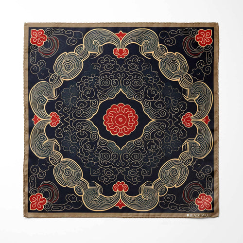 ABSTRACT IKAT MEN SCARF AND POCKET SQUARE SET – PREMIUM COLLECTION