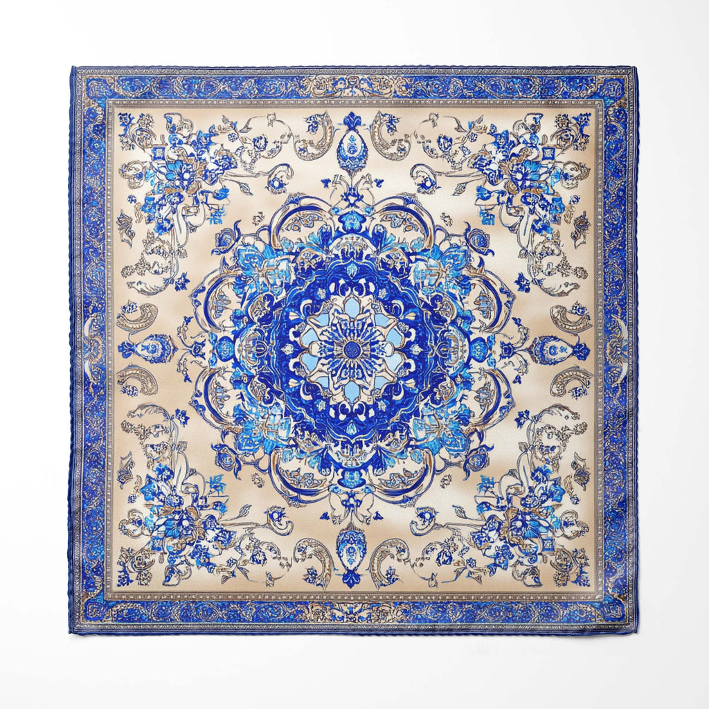 AZURE ELEGANCE SILK POCKET SQUARE