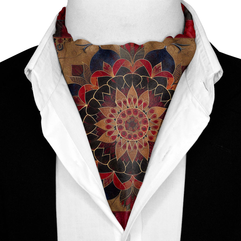 DONNA POBUK SILK ASCOT AND POCKET SQUARE SET – PREMIUM COLLECTION