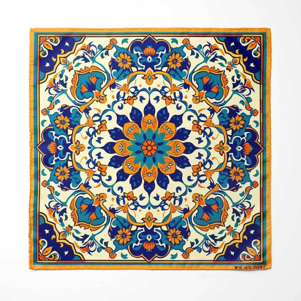 ARABESQUE VINTAGE ELEGENT SILK POCKET SQUARE