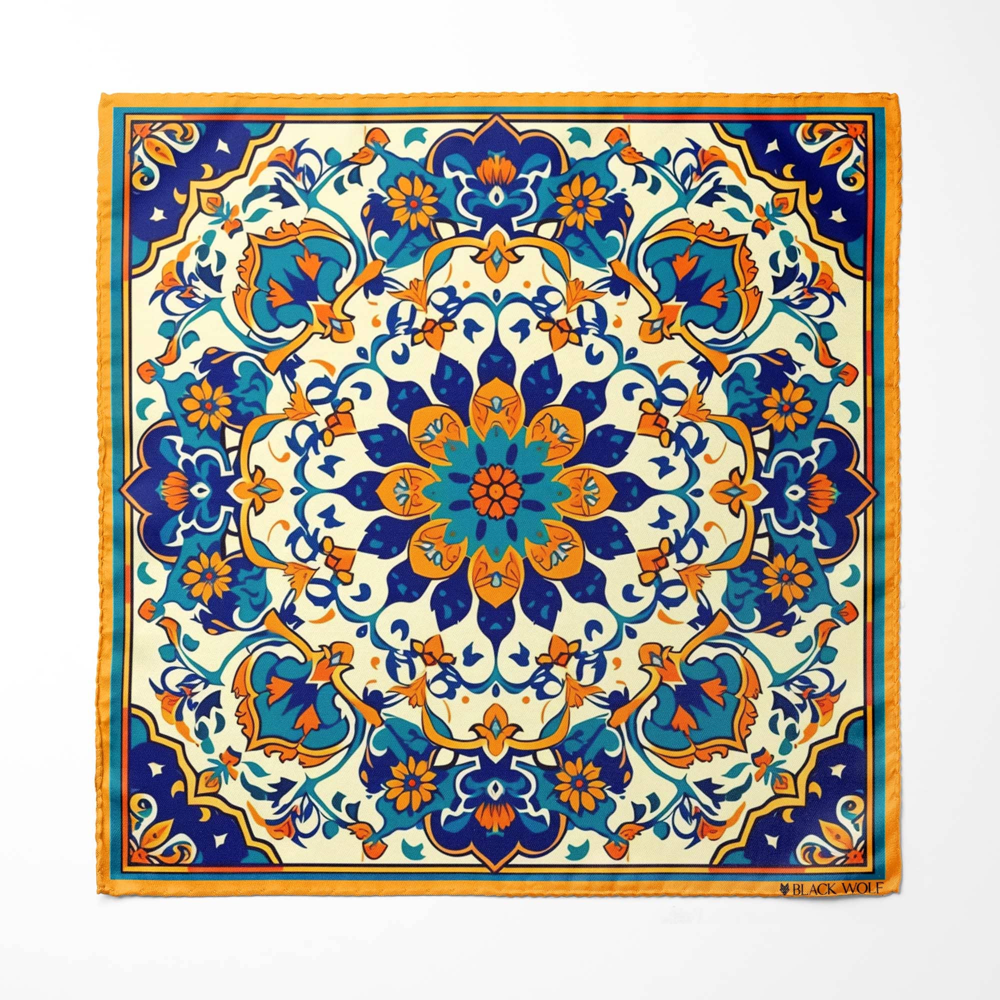 ARABESQUE VINTAGE ELEGENT SILK POCKET SQUARE