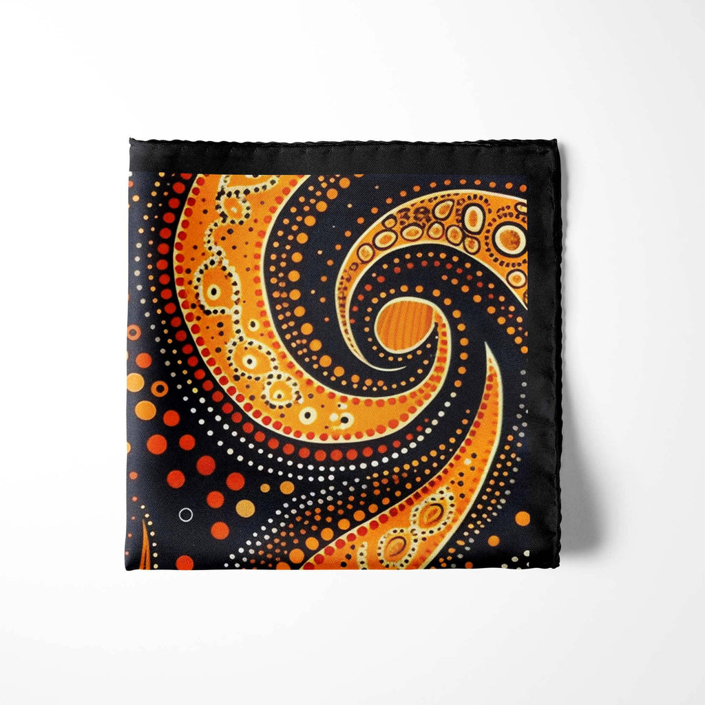 ABORIGINAL SILK POCKET SQUARE