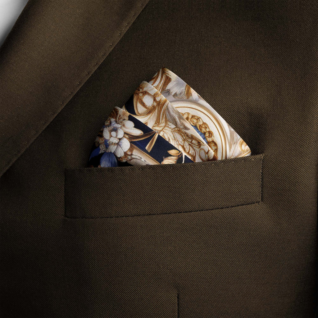 VICTORIAN FLORAL SILK POCKET SQUARES