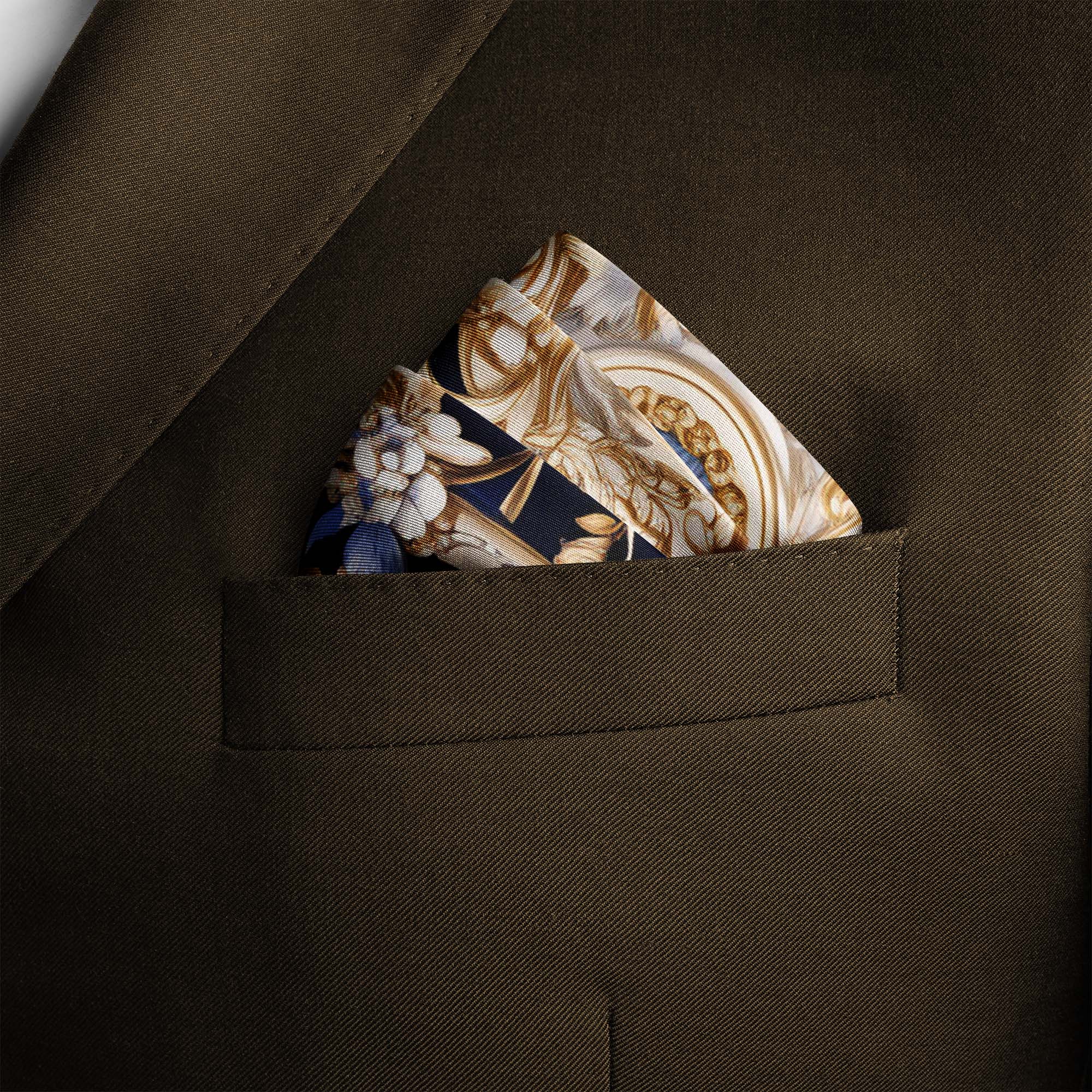 VICTORIAN FLORAL SILK POCKET SQUARES