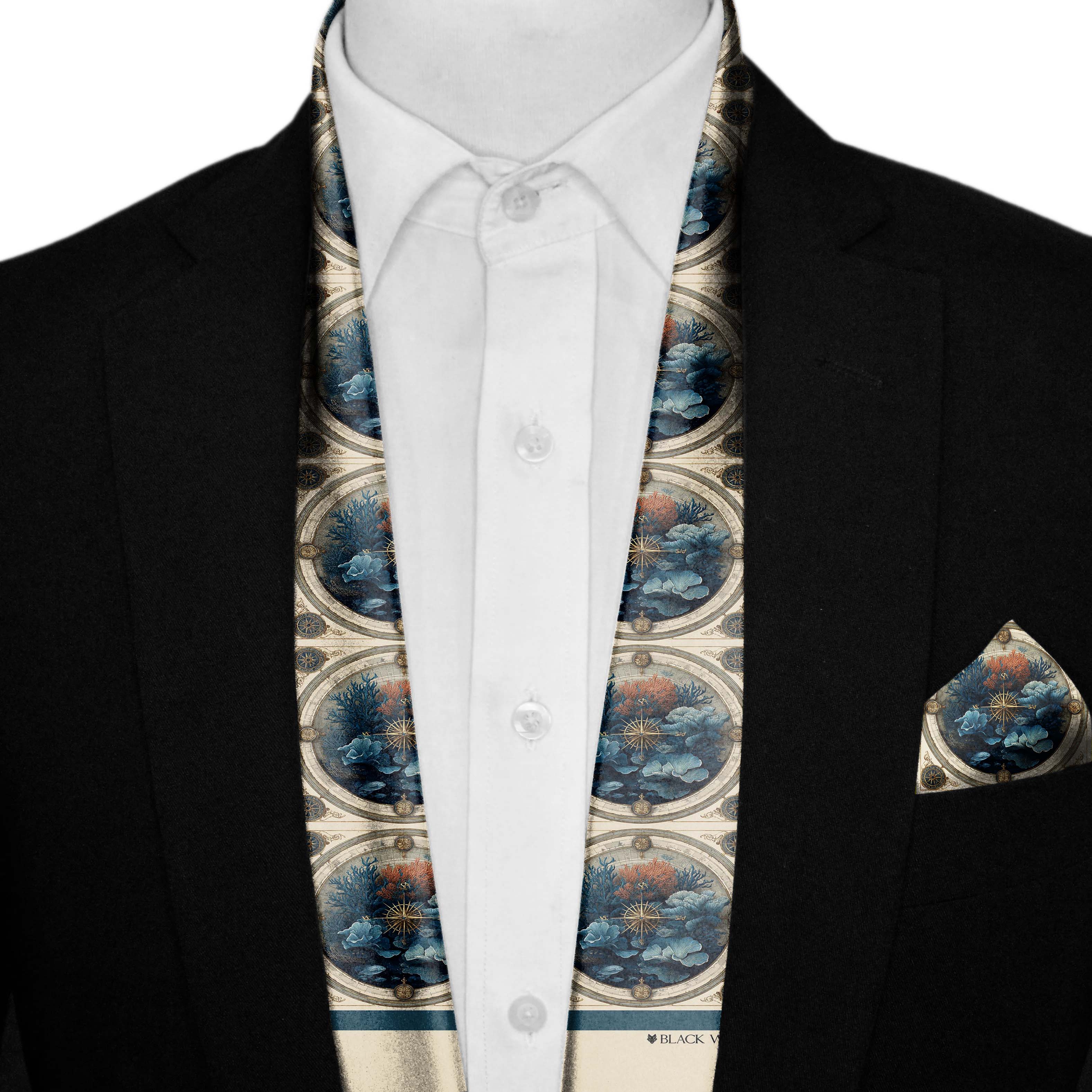 CORALIS MEN SCARF AND POCKET SQUARE SET – PREMIUM COLLECTION