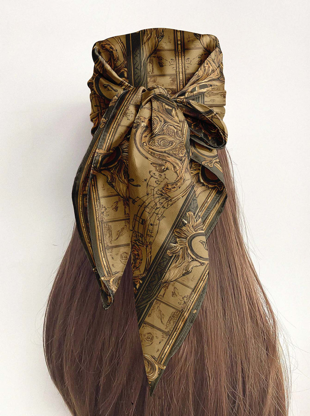 LADY OF MUSIC SILK HEAD SCARF