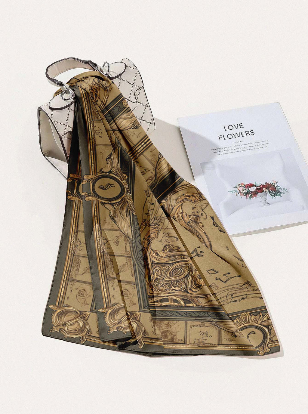 LADY OF MUSIC SILK HEAD SCARF
