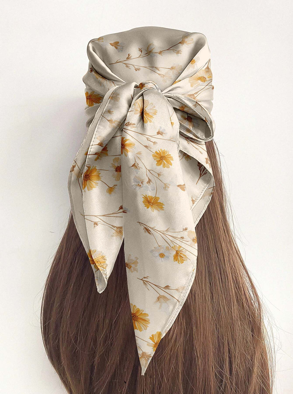 DAISY WHISPER SILK HEAD SCARF