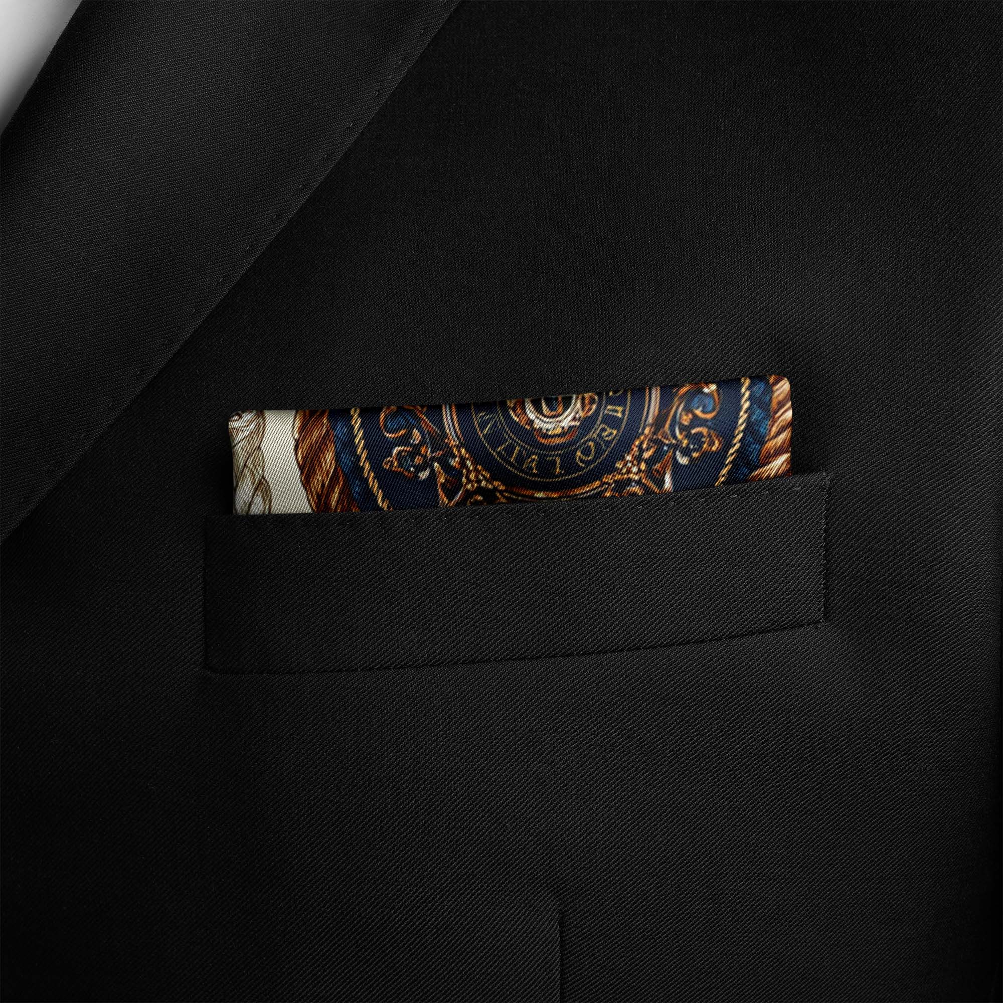 UNBROKEN LINE SILK POCKET SQUARE