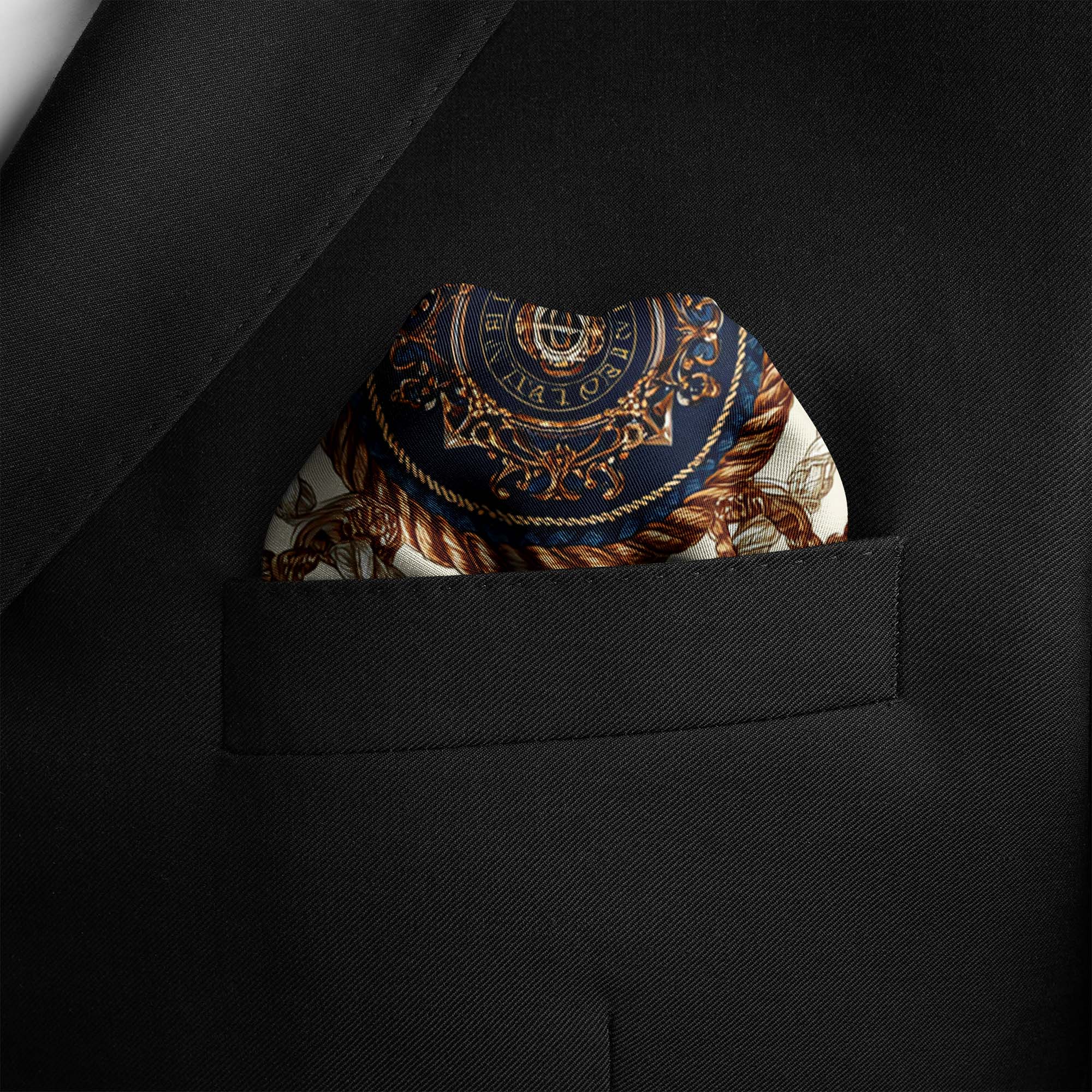 UNBROKEN LINE SILK POCKET SQUARE
