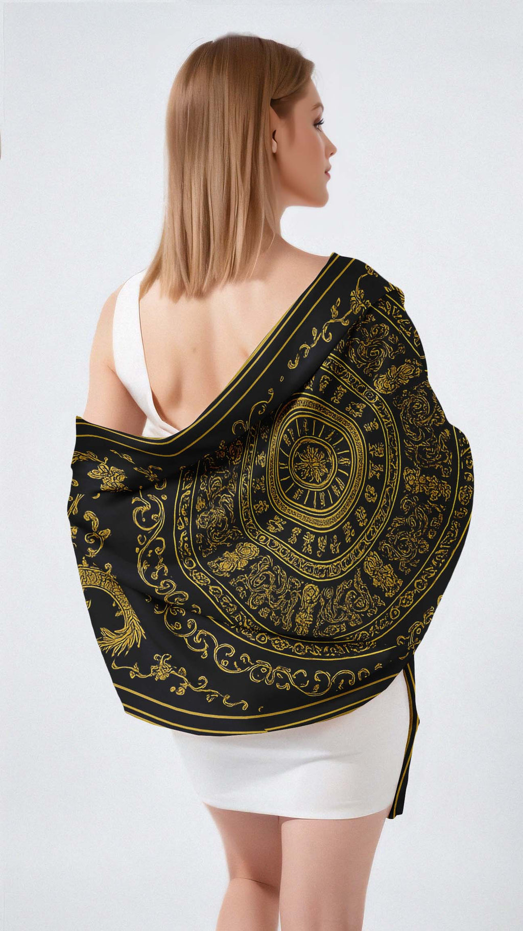 FRONTIER SHEPHERD SILK  LONG LADIES SCARF