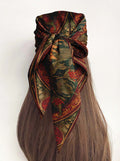 VIBRANT SUNFLOWER SILK HEAD SCARF