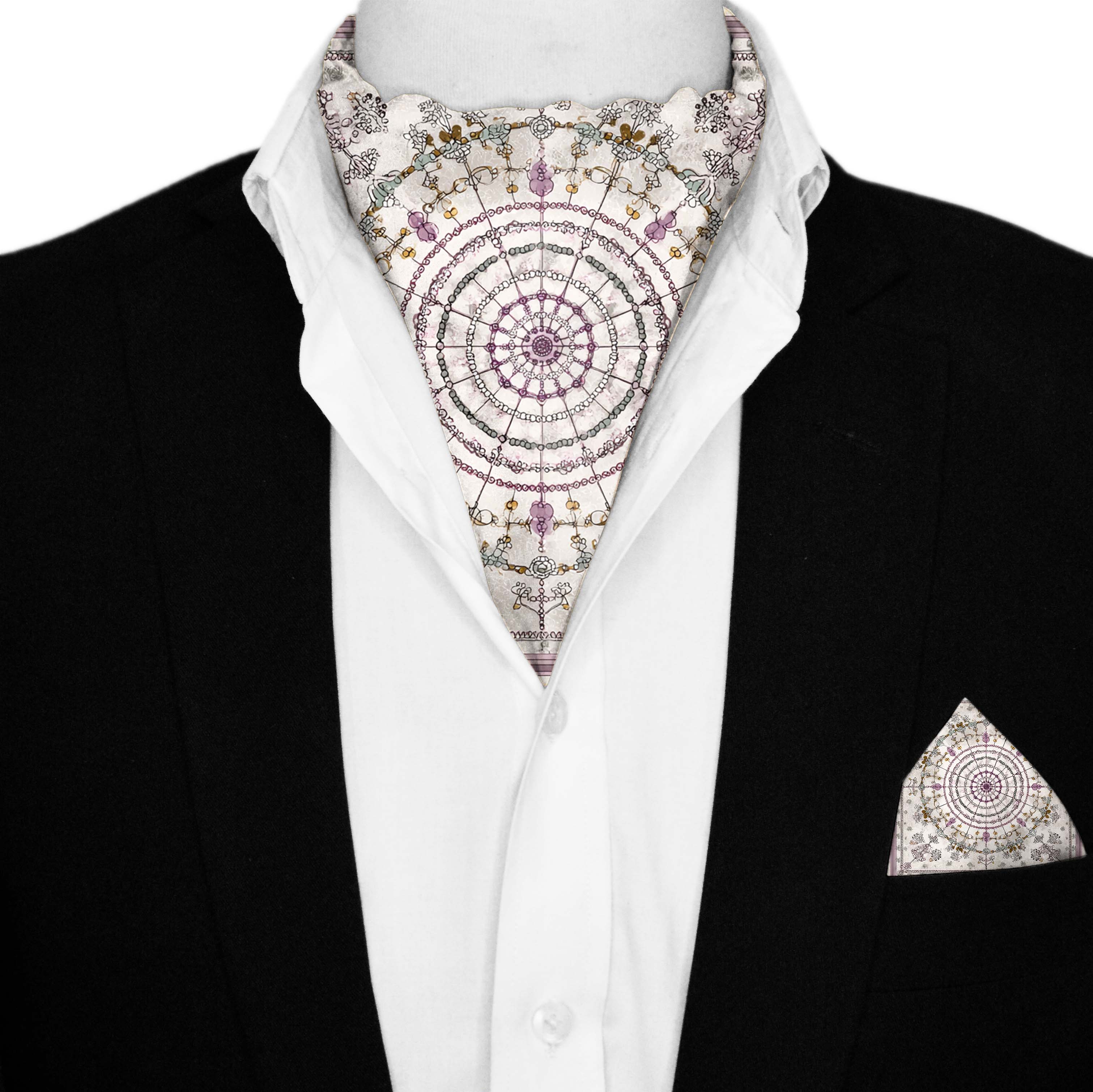 ARAQEL SILK ASCOT AND POCKET SQUARE SET – PREMIUM COLLECTION