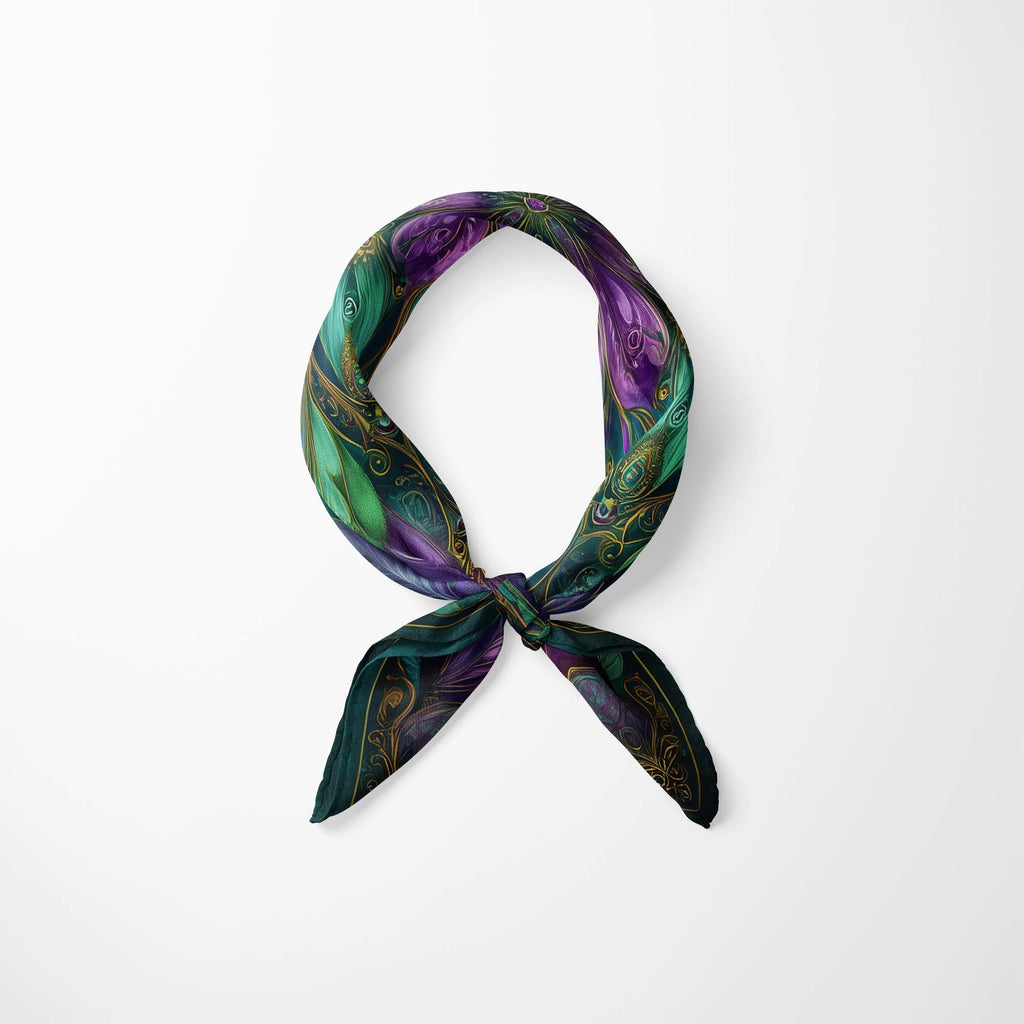 EMERALD BLOOM MANDALA NECK SCARF